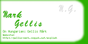 mark gellis business card